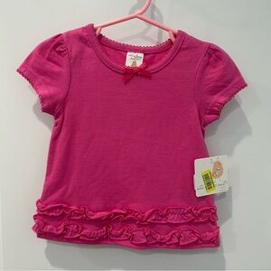Starting Out hot pink ruffle t-shirt NWT